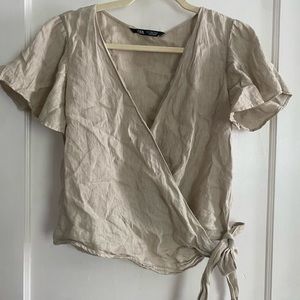 Linen Zara wrap top